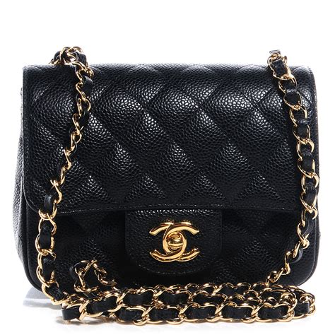 chanel black caviar square mini flap bag|Flap Bags .